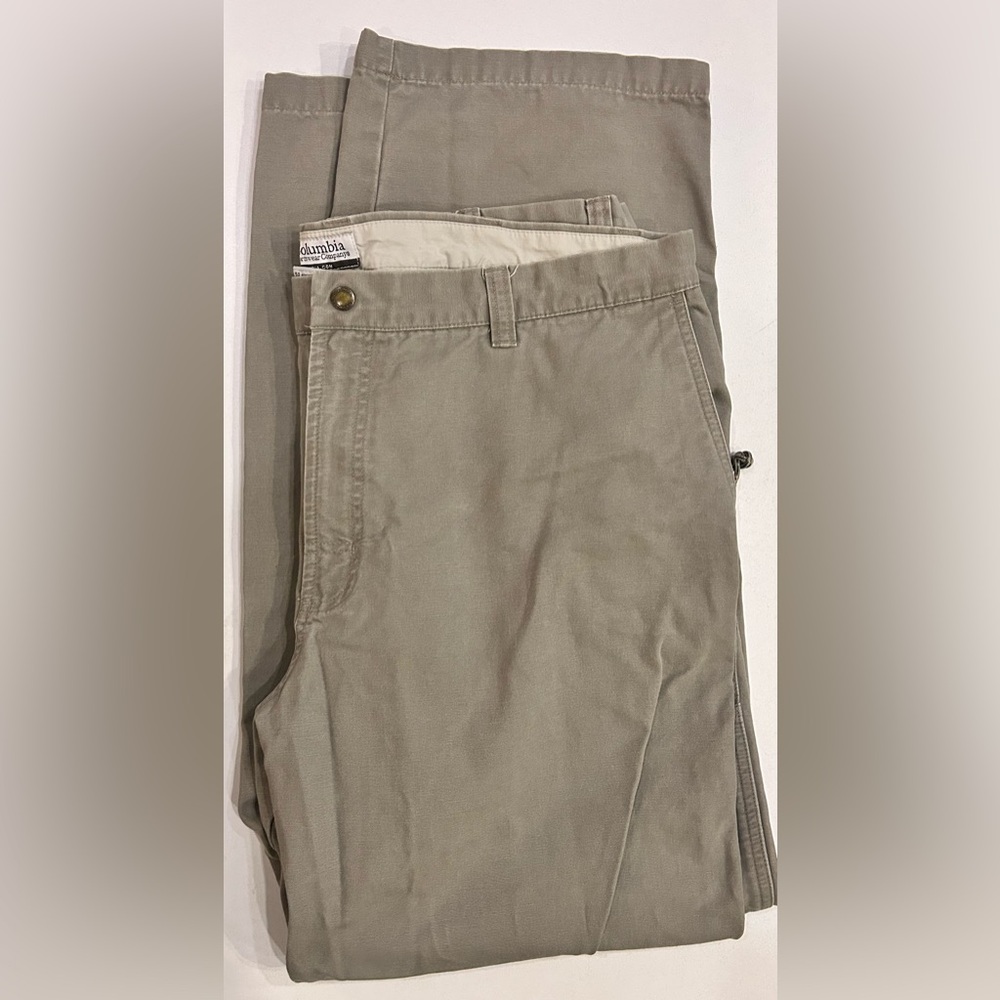 COLUMBIA men’s heavy cotton straight leg khaki pants 40x32
